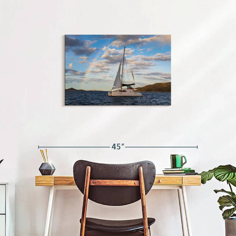 Mehar Rainbow Over Catamaran, 20" H x 30" W