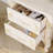 Elegant White Nightstand With Two Drawers And Gold Accents
