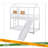 Twin Over Twin Metal Bunk Bed ,Metal Housebed With Slide-63544596