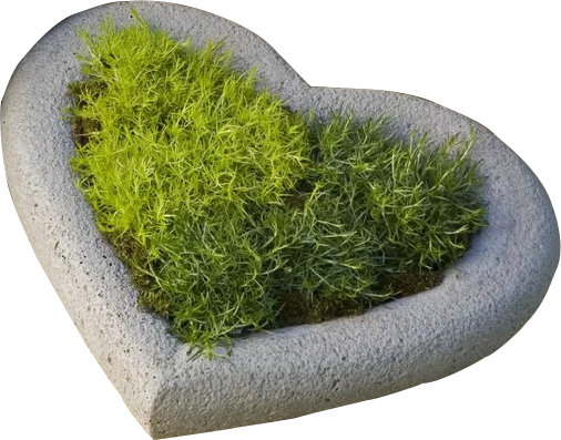 Heart Planter, 3" H x 12" W x 10" D, Aged Limestone