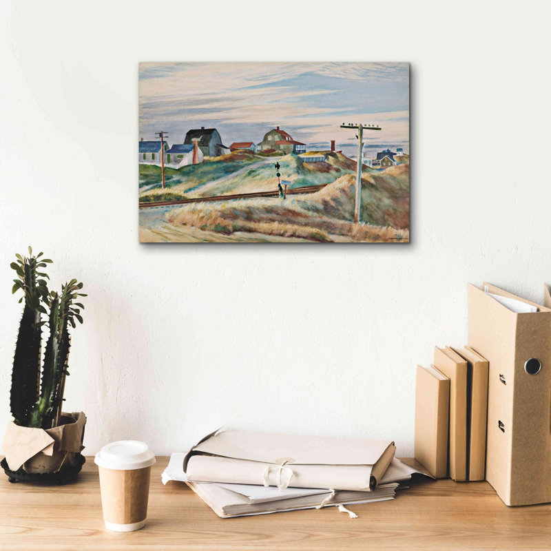«Red At Barrel Studio» par Edward Hopper, art numérique sur toile, «Red Barrel Studio», H 12 po x l 18 po x P 0,75 po