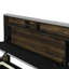 Lit plateforme tapissier avec rangement en lin gris, lit gigogne simple et tête de lit-1508031012