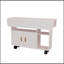 Table de salle à manger moderne et pliante mobile pour les petits espaces, avec abattant rectangulaire à roulettes et tiroir