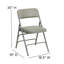 Curved Triple Braced & Double Hinged Upholstered Metal Folding Chair-1413869311