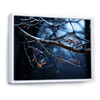 «Moonlit Canopy Winter Tree III», art mural paysage d'hiver