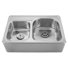 Noah's 33'' L Double Bowl Stainless Steel Kitchen Sink