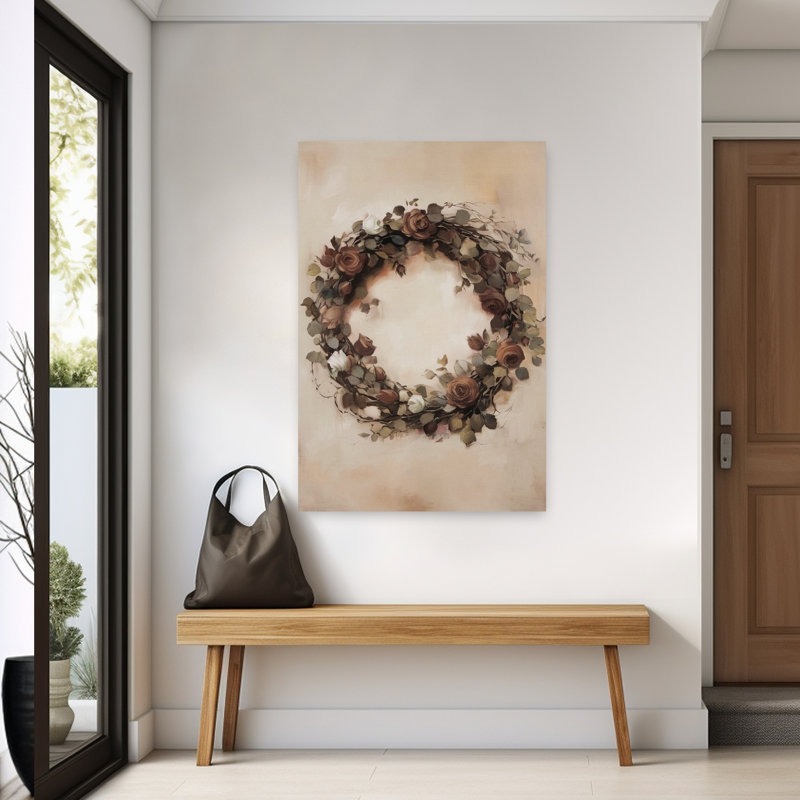 Art mural moderne abstrait Timeless Wreath, 60" H x 40" W