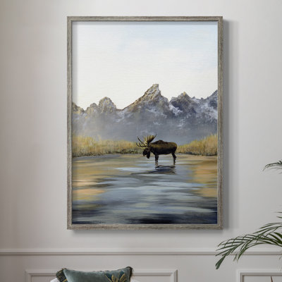 Moose Framed Print Framed Print - Solid Wood