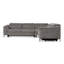 Howton - Canapé modulaire en tissu gris moderne avec canapé-lit et fauteuil inclinable