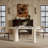 Lexly Pedestal Modern Cream Color Dining Table, Roman Column-523907872