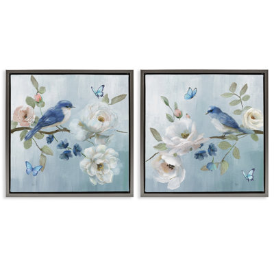Ensemble de 2 cadres flottants Nature's Tranquility Florals, design par Nan