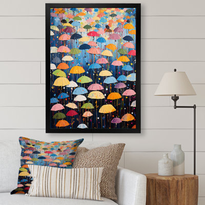 " Rainbow Umbrellas Collage IV "