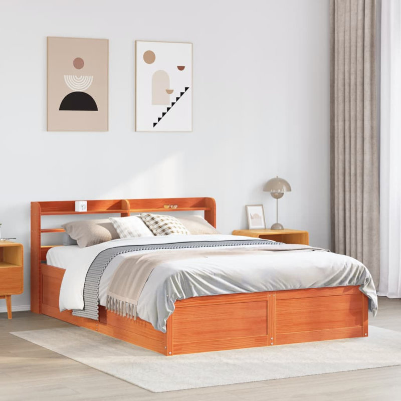 Storage Bed, Wax Brown, Small Double (4')