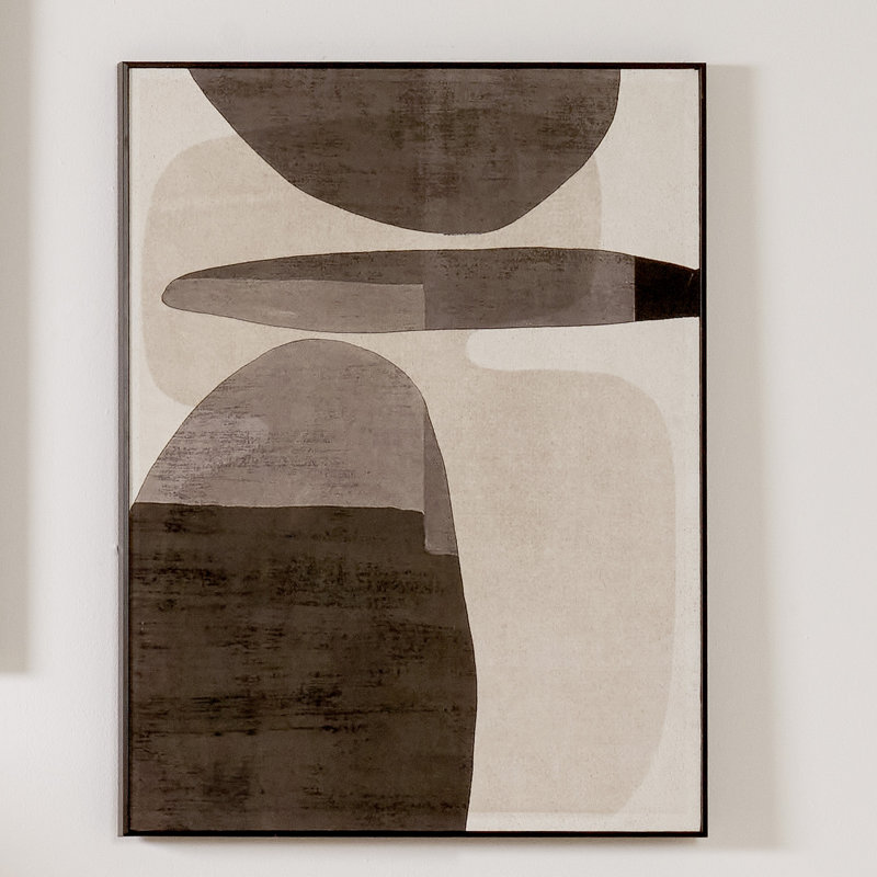 Natural And Black Canvas - Single Picture Frame Print on Canvas