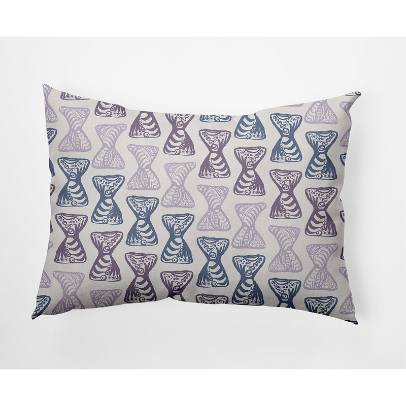 Geometric Reversible Throw Pillow, Lavendar