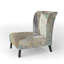 Fauteuil de chambre rembourré Blue Geometric Water