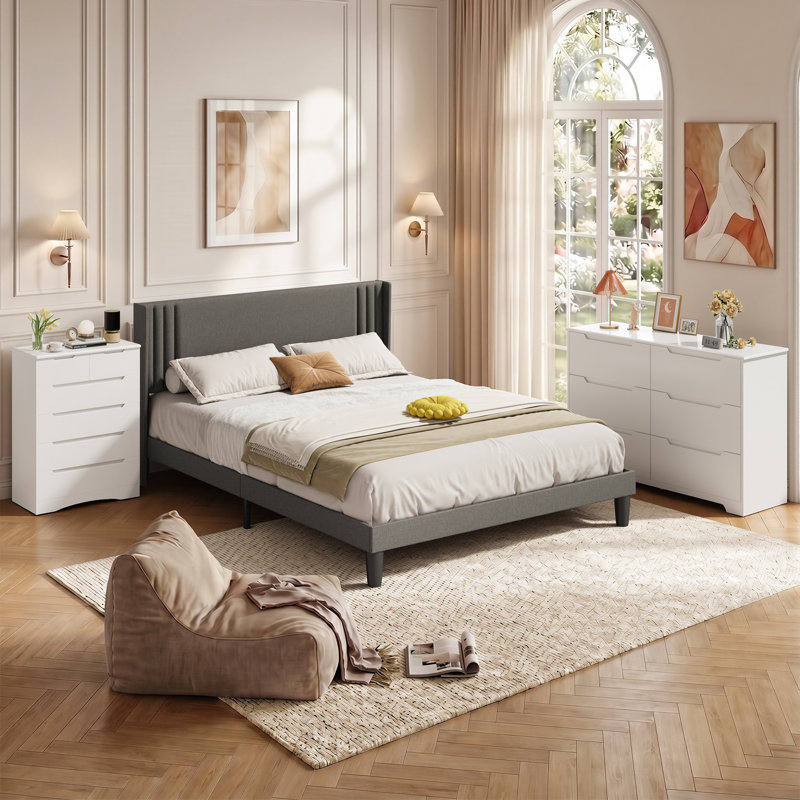 Ensemble de chambre à coucher 3 pièces Masad - Noir - Grand