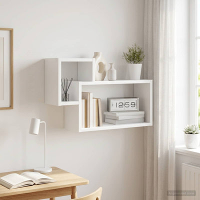  Wall Shelf with Shelf Wall-mounted with Storage Engineered Wood Home