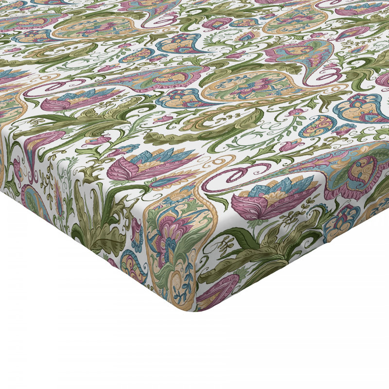 Microfiber Floral Fitted Sheet, Queen Fitted Sheet