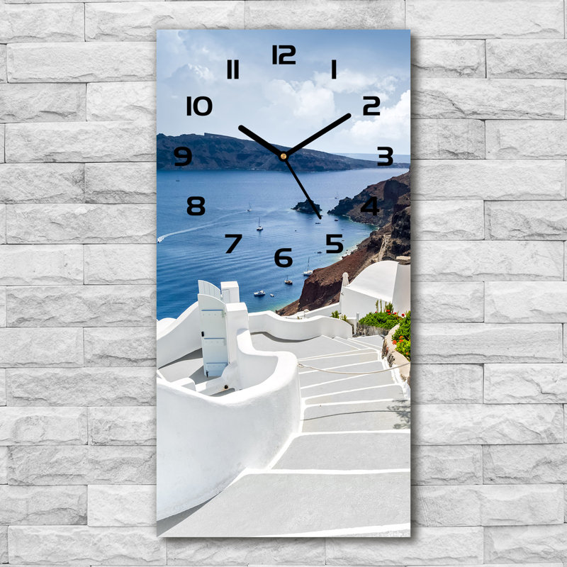 Insiya Glass Wall Clock, Blue/Black
