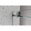 Une porte de douche fixe et une porte décalée sans cadre, de grandes poulies en acier inoxydable 304 de 70 mm avec fonction de fermeture en douceur réglable, avec nettoyage facile et protection anti-déflagrante-111616111