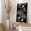 Floral noir et blanc, fleur de Draeam VI, impression d'art moderne sans cadre