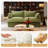 Upholstered Sectional Sofa Loveseat, Cloud Sofa Modular Sectional Sofa Filled With Soft Down for Living Room Bedroom-1508611985