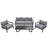 Leiny Outdoor Steel Sofa Set With Coffee Table-1458948655