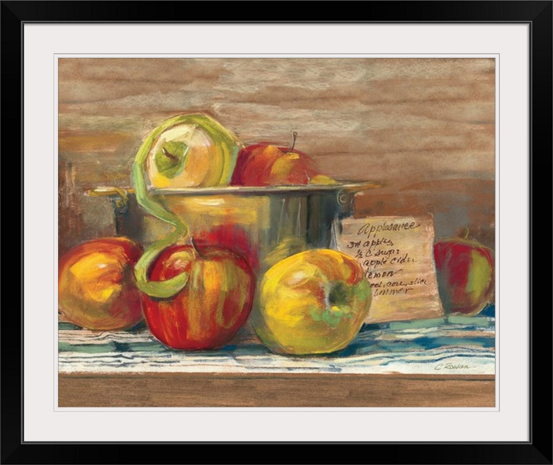 «Applesauce» - reproduction, Cadre noir, H 20 po x l 23 po x P 1 po