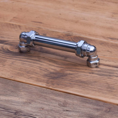 Chrome U Pull Industrial Bolted Detail