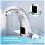 Robinet de lavabo automatique sans contact à capteur avec plaque de pont, robinets de meuble-lavabo chromés, robinet d'eau de salle de bain mains libres avec mélangeur d'eau froide et chaude