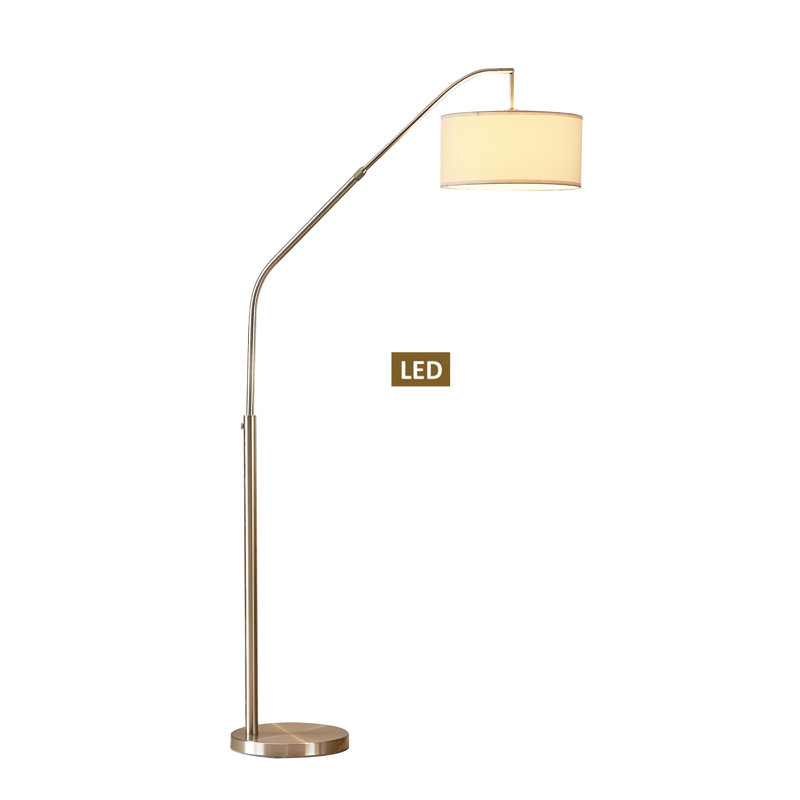 Lampe sur pied en arche 80" Choate, Nickel satiné