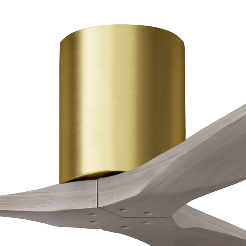Irene Ceiling Fan, Brushed Brass, Gray Ash Tone, 60"