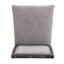  Ensemble de 2 tabourets de bar rétro de 30,5 po de hauteur avec coussin en tissu et structure en bois, gris et noir