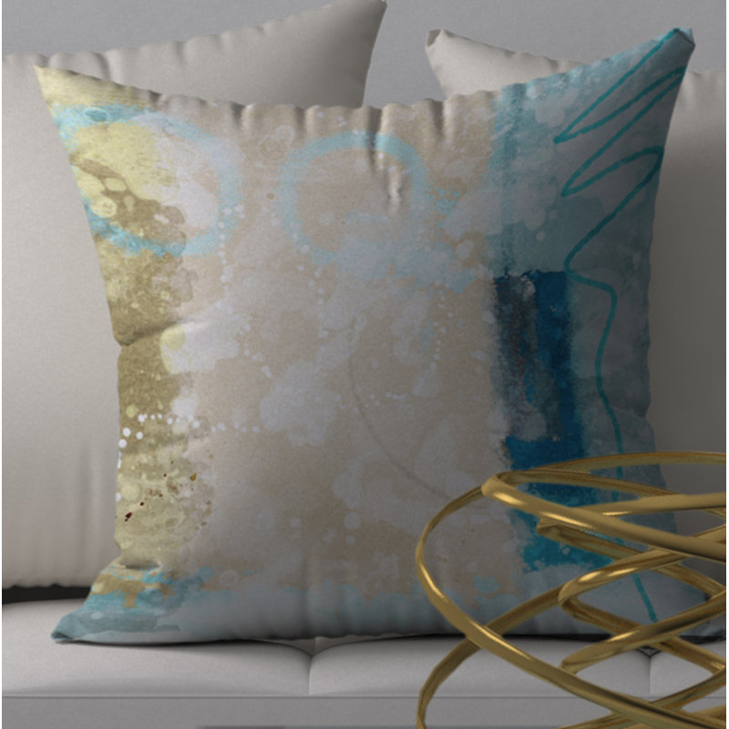Housse de coussin décorative carrée à complément actif, 20 po x 20 po