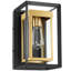 Deshwana Gold/Matte Black 30cm H Outdoor Wall Lantern