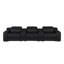 Canapé inclinable 129 po en cuir italien noir USB