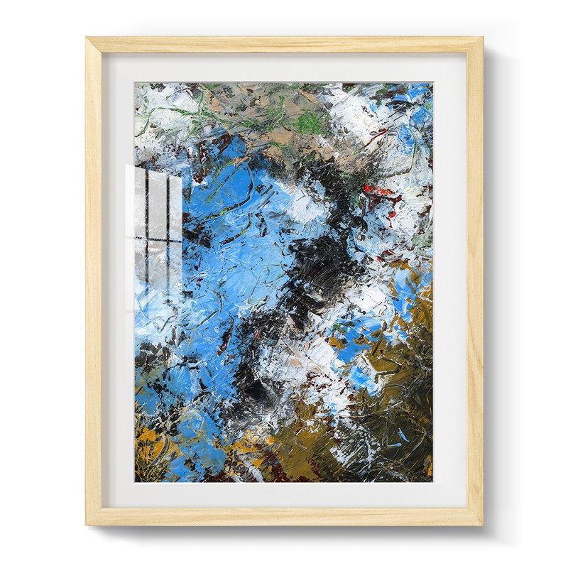 Terre naturelle I, Blanc, Papier encadré naturel
