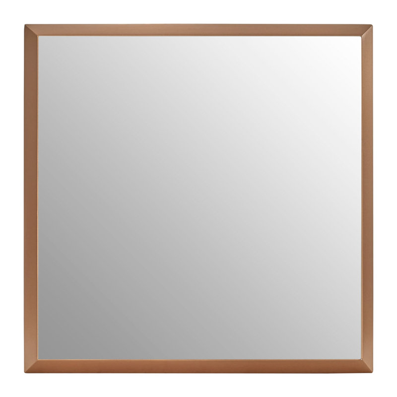 Touete Metal Flat Wall Mirror, 43cm H x 43cm W