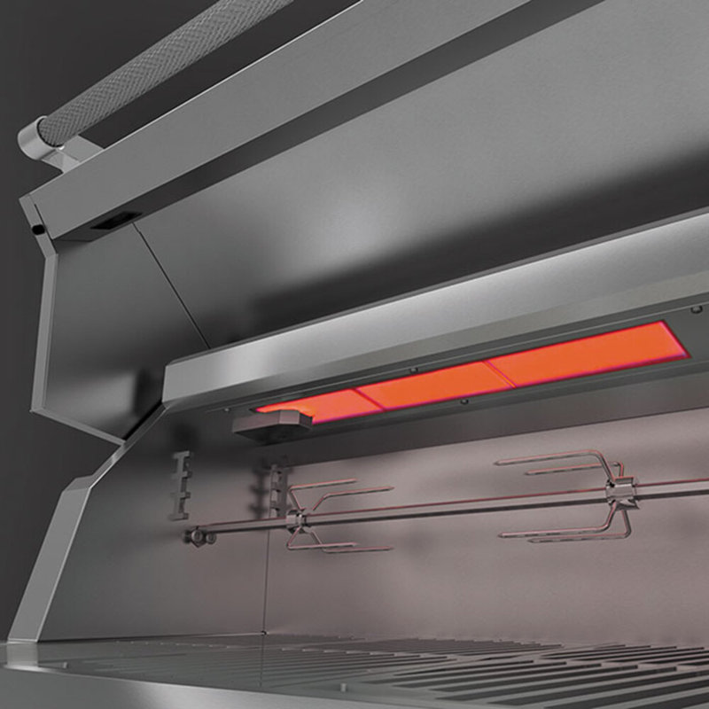 30" Buitl-In Grill, 2 Trellis Burners, Rotisserie, Natural Gas