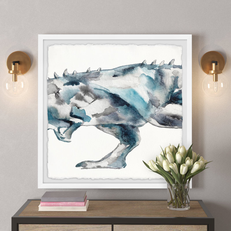 Triptyque dinosaure ferocious, H 18 po x l 18 po x P 1,5 po