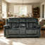 Grand canapé-lit inclinable manuel de 74,8 po avec console centrale, porte-gobelets et pochette de rangement (ensemble de 2)-1131687452