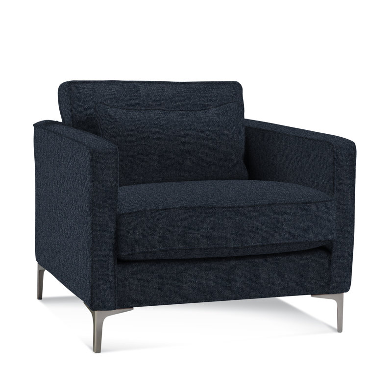 Boucle Cotton Chair, Navy Crypton Performance 100% Polyester
