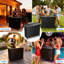 InstaHibit EZ GO Table de bar portative en aluminium Shimmer Decor avec sac de transport Jupe noire pour mariage