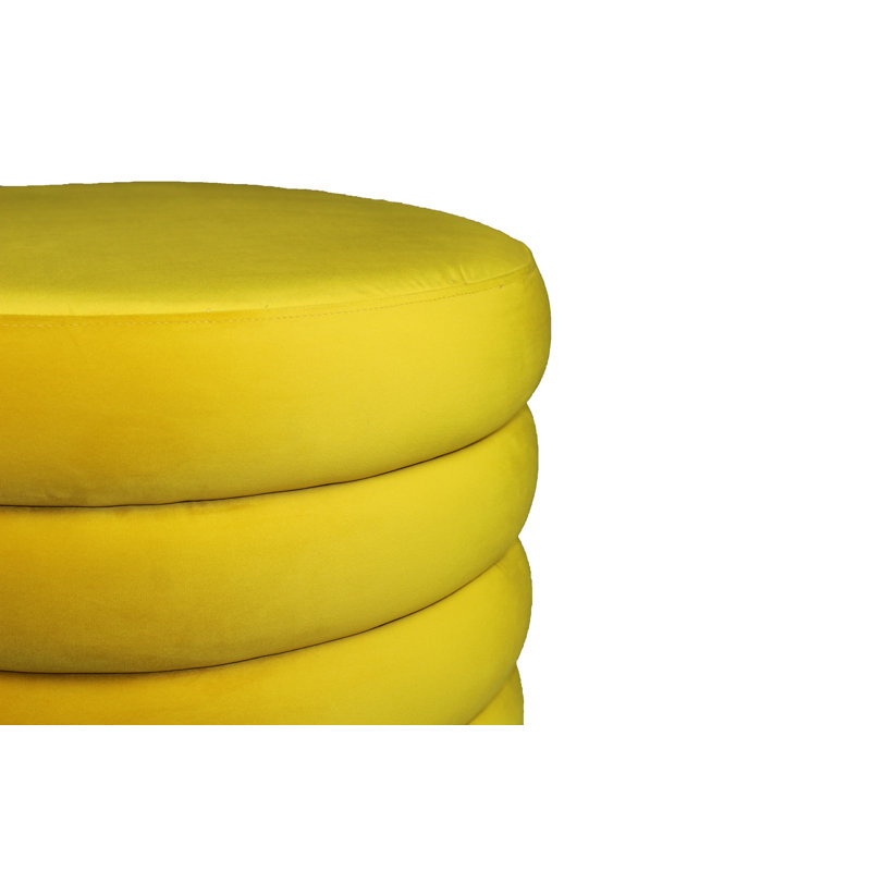 Eversole Velvet Ottoman, Daffodil