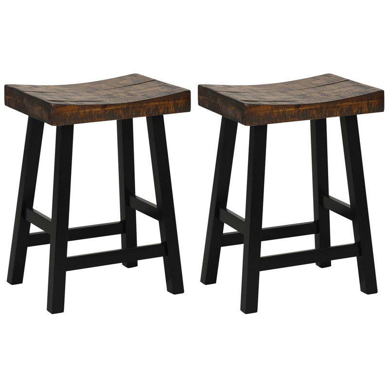 Sujin Solid Wood Counter Stool, Counter Stool (24" Seat Height)
