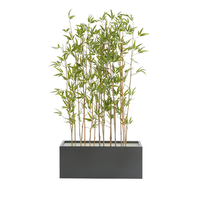 Tormund Metal Planter Box, Gray, 15" H x 38" W x 15" D