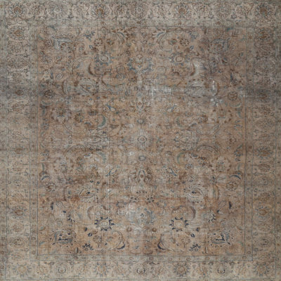 Tapis brun clair/beige traditionnel Nigan