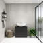 Meuble-lavabo de salle de bain, meuble-lavabo piédestal avec tablette réglable (SINK SINK)