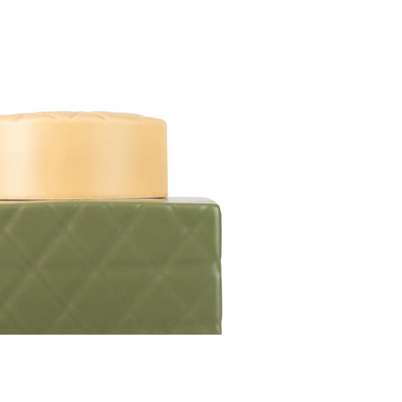 Ceramic Jar 19x19x31 Cm, Green/Mustard